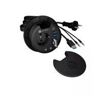 Sienas kontaktligzda ICY BOX IB-HUB1430-CR Melna