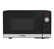 Solo mikrovilnu krāsns Bosch Serie 2 FFL023MS2 — 20 L, 800 W, griešanās plātne 270 mm, melna/nerūsējošais tērauds