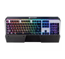 COUGAR Gaming Attack X3 RGB tastatūra Speļu USB QWERTZ Vācu Melns, Sudrabs