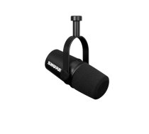 Studijas mikrofons Shure MV7‑X — Vadu XLR/USB, 20–20000 Hz, jutība 55 dB, Micro‑USB B, metāla korpuss, melns