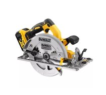 Apļveida zāģis DeWALT DCS572NT — 18 V Li‑Ion, bezsuku motors, 184 mm asmens, griešanas dziļums 58 mm (90°), 57° slīpums