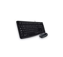 Logitech Desktop MK120 tastatūra Pele iekļauta USB QWERTZ Čehu Melns