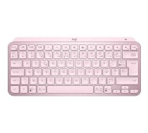 Logitech MX Keys Mini tastatūra RF bezvadu sakari + Bluetooth ĄŽERTY Franču Rozā