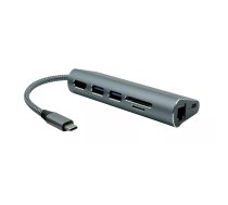 ProXtend USBC-MULTI7-001 dokstacija Vadu USB 3.2 Gen 1 (3.1 Gen 1) Type-C Pelēks