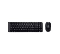 Logitech Wireless Combo MK220 tastatūra Pele iekļauta USB Franču Melns