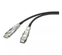 SpeaKa Professional SP-9538588 HDMI kabelis 100 m HDMI Type D (Micro) Melns, Sudrabs