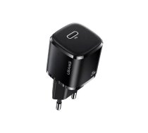 Usams T34 US-CC118 Mini Tīkla lādētājs 20W 1x USB-C Plug (Type-C) PD3.0 Ātrs lādētājs iPhone 11 12 13 Melna