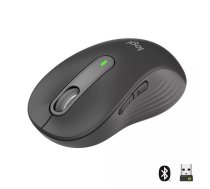 Logitech Signature M650 L pilna izmēra bezvadu pele — liela izmēra rokām, 2 gadu akumulators, klusi klikšķi, pielāgojamas sānu pogas, Bluetooth