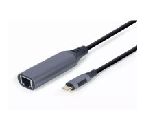 Gembird A-USB3C-LAN-01 dokstacija USB 3.2 Gen 1 (3.1 Gen 1) Type-C Melns, Pelēks