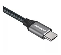 PremiumCord USB 3.2 Gen 1 no USB-C vīrieša uz USB-C vīrieša kabeli, kokvilnas pinums, 1 m