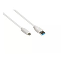 Alcasa 2831-AC005W USB kabelis 0,5 m USB 3.2 Gen 2 (3.1 Gen 2) USB A USB C Balts