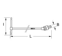 KS TOOLS BRONZEplus T-veida uzgriežņu atslēga 2.50cm (1") 660 mm (963.1055)