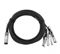 BlueOptics Q-4S-DAC-3M-PS-BL InfiniBand un optiskās šķiedras kabelis QSFP 4 x SFP+ Melns