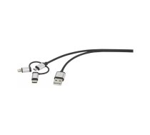 USB kabelis Renkforce RF-3335106 0.25 m USB A USB C/Micro-USB B/Lightning
