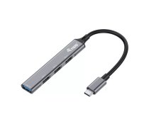 Equip 128961 interfeisa centrmezgls USB 3.2 Gen 1 (3.1 Gen 1) Type-C 5000 Mbit/s Melns, Pelēks
