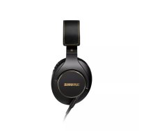 Studijas austiņas Shure SRH840A — vadu, ap ausi (circumaural), 44 Ω, 4 cm skaļruņi, 3 m kabelis, melnas
