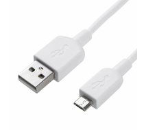 DCO Izturīgs TPE Universāls Micro USB uz USB Datu & Ātrās Uzlādes  2.4A kabelis 1m Balts