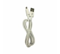 CallMe BL90 Rievots Izturīgs TPE Universāls Micro USB uz USB Datu & Ātrās Uzlādes  2.4A kabelis 1m Balts