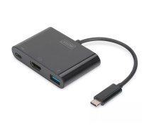 Digitus DA-70855 dokstacija USB 3.2 Gen 1 (3.1 Gen 1) Type-C Melns