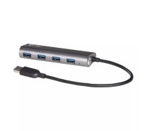 i-tec Metal U3HUB448 interfeisa centrmezgls USB 3.2 Gen 1 (3.1 Gen 1) Type-A 5000 Mbit/s Pelēks