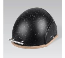 Maestro MR-1678G-BLACK maizes kaste — ovāls maizes trauks, plastmasa ar bambusa vāku, 350×200×250 mm