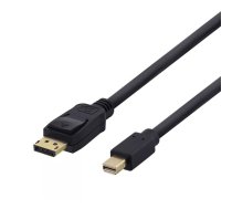 Kabeļš DELTACO DisplayPort uz miniDisplayPort, 4K UHD, 1 m, melns / DP-1111-K / 00110005