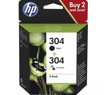HP 304 2-pack Black/Tri-color Original Ink Cartridges