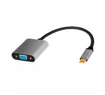 LogiLink CUA0104 video kabeļu aksesuārs 0,15 m USB Veids-C VGA (D-Sub) Melns, Pelēks
