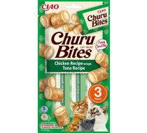 CIAO Churu Bites Chicken Recipe wraps Tuna Kaķis Kārums Cālis, Tuncis 10 g