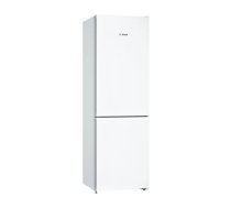 Brīvi stāvošs ledusskapis-saldētava Bosch Serie 4 KGN36VWED, 326 L (237 L ledusskapis, 89 L saldētava), balts, NoFrost, apakšējā saldētava