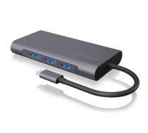 ICY BOX IB-DK4040-CPD Vadu USB 3.2 Gen 1 (3.1 Gen 1) Type-C Antracīts, Melns