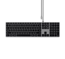 Satechi Slim W3 Tastatūra Mājas USB QWERTZ Vācu Melna Pelēka