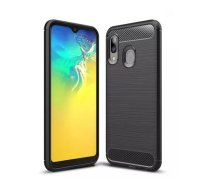 Fusion Trust Back Case Silikona Aizsargapvalks Priekš Samsung A215 Galaxy A21 Melns