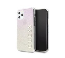 Guess GUHCN65PCUGLGPI Hard Gradient Glitter Case Aizsargapvalks Priekš Apple iPhone 11 Pro Max Rozā - Zeltains