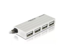 USB centrmezgls DeLOCK 87445 4-portu ārējais 480 Mbit/s Balts