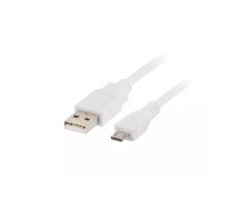 USB 2.0 kabelis LANBERG Micro-USB B uz USB A 1.8 m balts