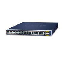PLANET GS-4210-48P4S tīkla pārslēgs Vadīts L2/L4 Gigabit Ethernet (10/100/1000) Power over Ethernet (PoE) 1U Zils