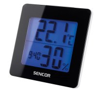 Laika stacija SENCOR SWS 1500 B — telp. temp. 0–50°C, mitr. 20–90%, LCD displejs, pulkstenis, trauksme