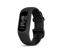 Fitnesa mērītājs GARMIN VIVOSMART 5 Black — OLED 88×154 px, optiska HR, SpO2, GPS, 5 ATM, akumulators līdz 168 h, silikona siksniņa S/M