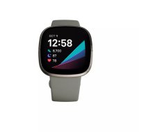 Fitbit Versa Sense Sage Grey Silver AMOLED Digitāls Skārienjūtīgais ekrāns Pelēks Wi-Fi GPS