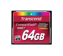 Zibatmiņa Transcend 64GB CompactFlash 800x TS64GCF800