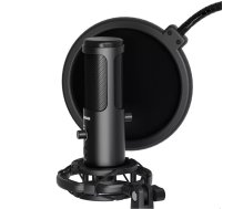 Spēļu konsoļu mikrofons LORGAR LRG-CMT931, vads USB Type-C, 50–1800 Hz, jutība 3 dB, melns, rotācijas vadība
