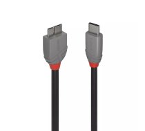 Lindy 36623 USB kabelis 3 m USB 3.2 Gen 1 (3.1 Gen 1) USB C Micro-USB B Melns