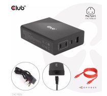 Ceļojumu lādētājs CLUB3D CAC-1906 132W GAN 4 porti USB Type-A C PD 3.0