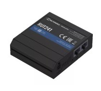 Mobilā tīkla maršrutētājs TELTONIKA RUT241 — LTE, Gigabit Ethernet, Wi‑Fi 4, 3 ārējās SMA antenas, DIN sliede, 9–30V DC