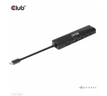 CLUB3D CSV-1596 dokstacija USB 3.2 Gen 1 (3.1 Gen 1) Type-C Melns
