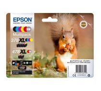 Epson Squirrel 478XL tintes kārtridžs 1 pcs Oriģināls Augsta (XL) produktivitāte Melns, Tirkīzzils, Fuksīns, Dzeltens, Sarkans, Pelēks
