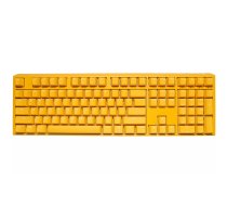 Ducky One 3 Yellow Gaming Tastatur RGB LED - MX-Red US tastatūra USB Amerikāņu angļu valoda Dzeltens