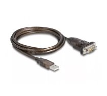 DeLOCK 62645 seriālais kabelis Melns 1,5 m USB Type-A DB-9