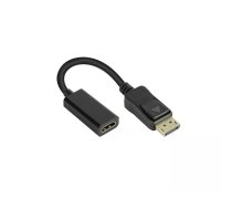 Alcasa DP-AD08 video kabeļu aksesuārs 0,2 m DisplayPort HDMI Melns